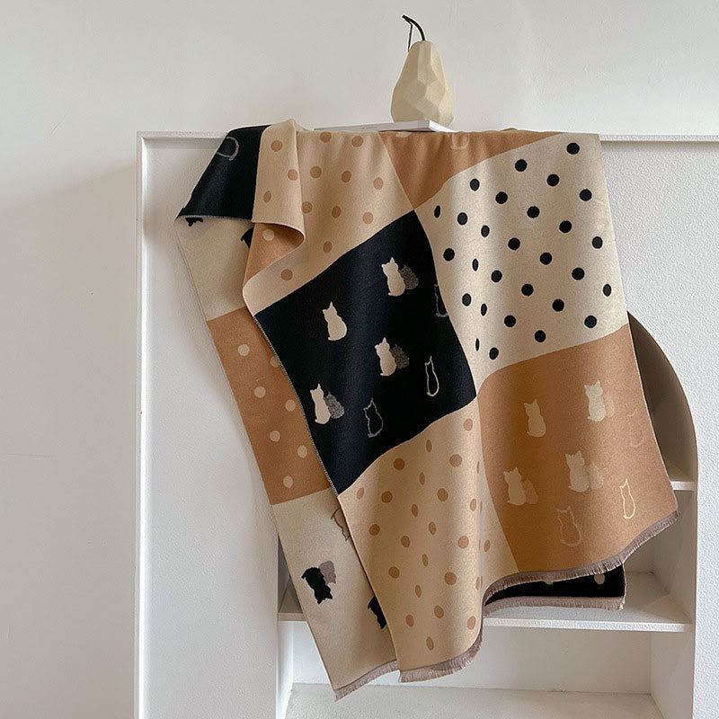 Écharpe douce à pois