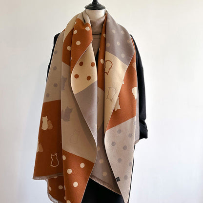 Écharpe douce à pois - image 5