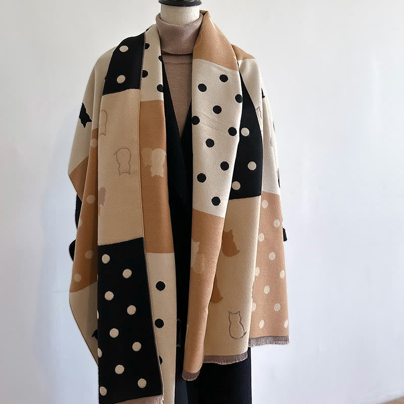 Écharpe douce à pois - image 4
