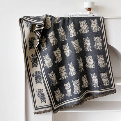 Adorable écharpe longue couverture animalière - Gris - Taille unique - image 8