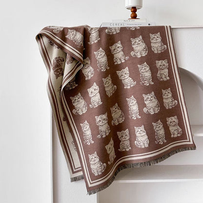 Adorable écharpe longue couverture animalière - Café - Taille unique - image 7