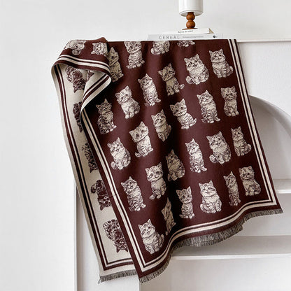 Adorable écharpe longue couverture animalière - Brun - Taille unique - image 6