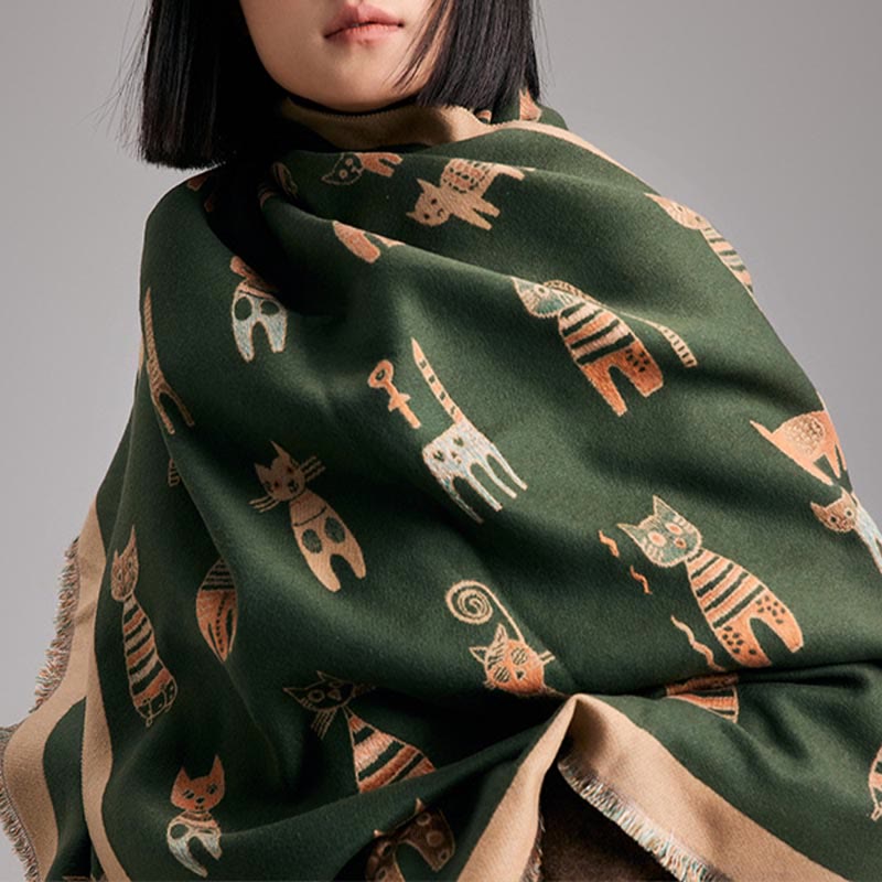 Couverture et écharpe peintes mignonnes - image 3