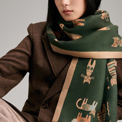 Couverture et écharpe peintes mignonnes - image 3