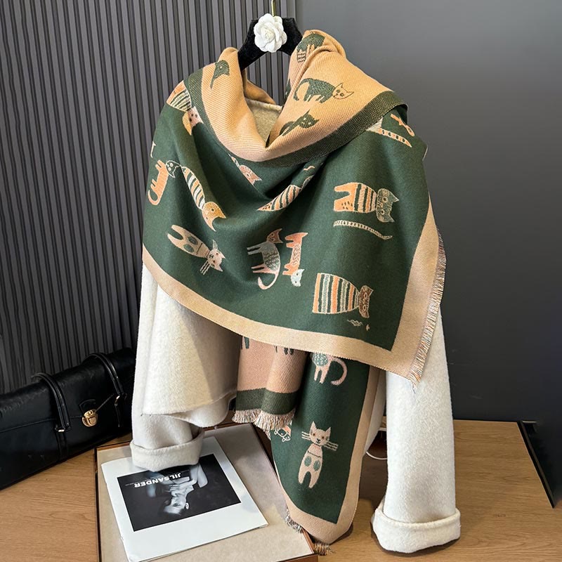 Couverture et écharpe peintes mignonnes - image 8