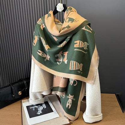 Couverture et écharpe peintes mignonnes - image 8