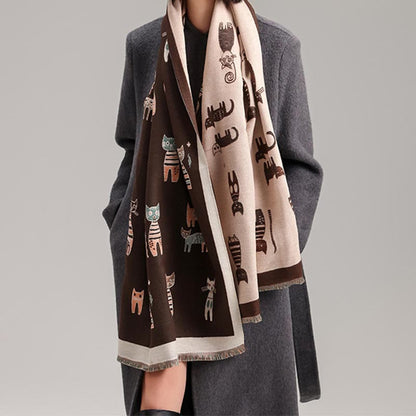 Couverture et écharpe peintes mignonnes - image 1