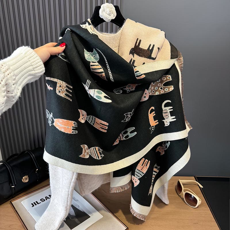 Couverture et écharpe peintes mignonnes - image 7