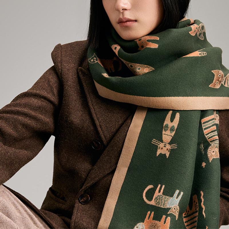 Couverture et écharpe peintes mignonnes - image 4