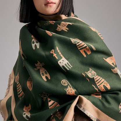 Couverture et écharpe peintes mignonnes - image 2