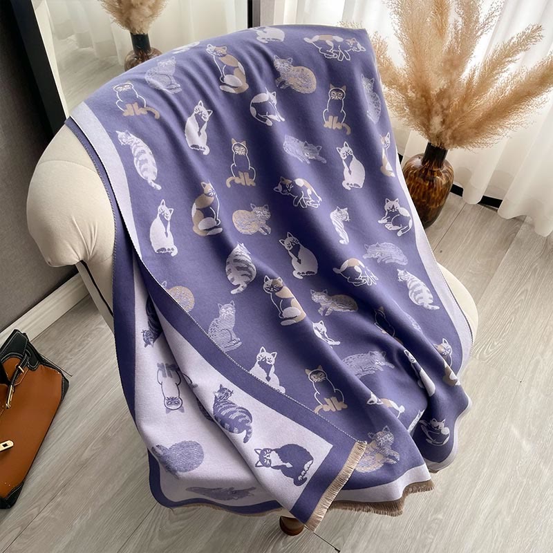 Écharpe douce et élégante en forme de chat - Violet - Taille unique - image 17
