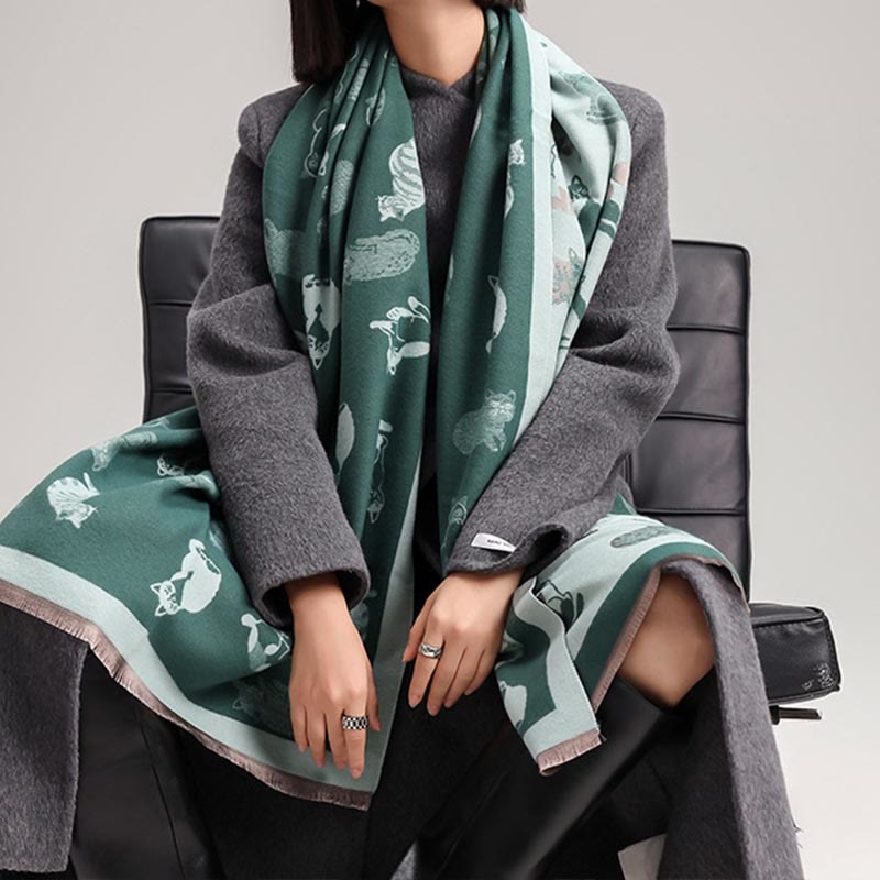 Écharpe douce et élégante en forme de chat - image 2