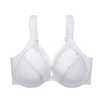 Soutien-gorge à armatures et bretelles larges, fermeture avant - Blanc - 6XL - image 3