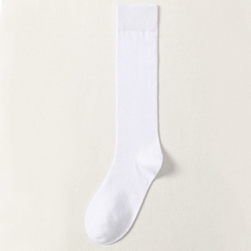 Chaussettes hautes grande taille (5 paires) - Blanc - EU38-46 (US5-12) - image 6