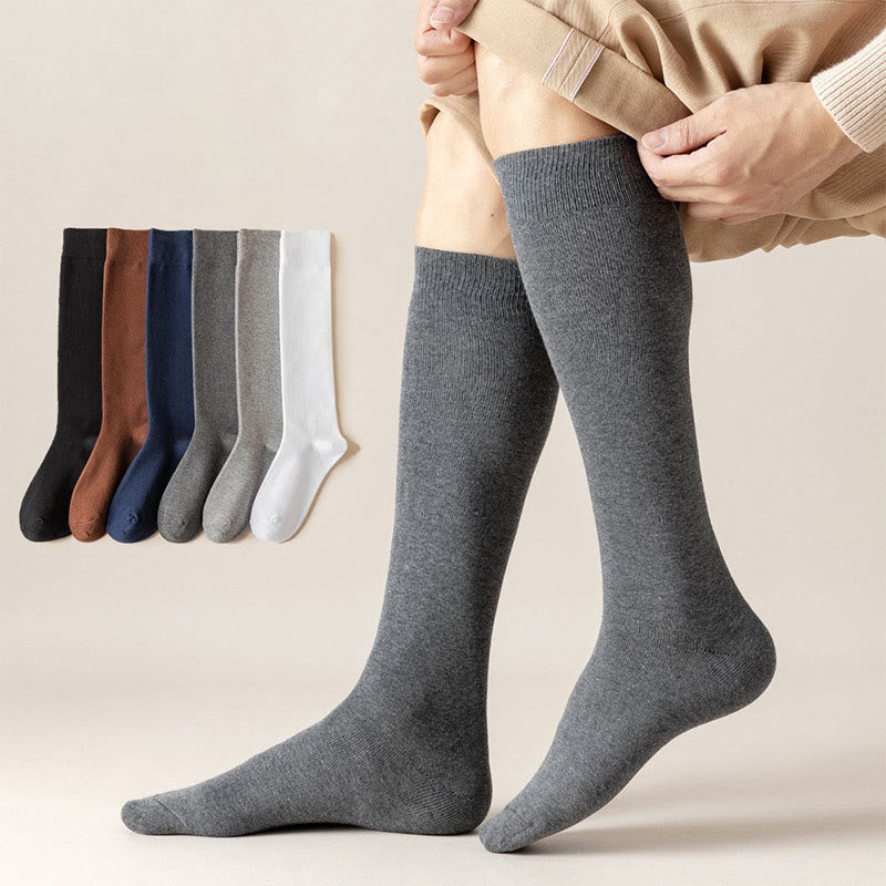 Chaussettes hautes de bonne qualité (5 paires) - Multicolore - EU38-46 (US5-12) - image 0