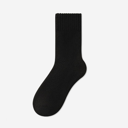 Chaussettes courtes polyvalentes de couleur unie grande taille (5 paires) - Noir - EU39-45 (US6-11) - image 6