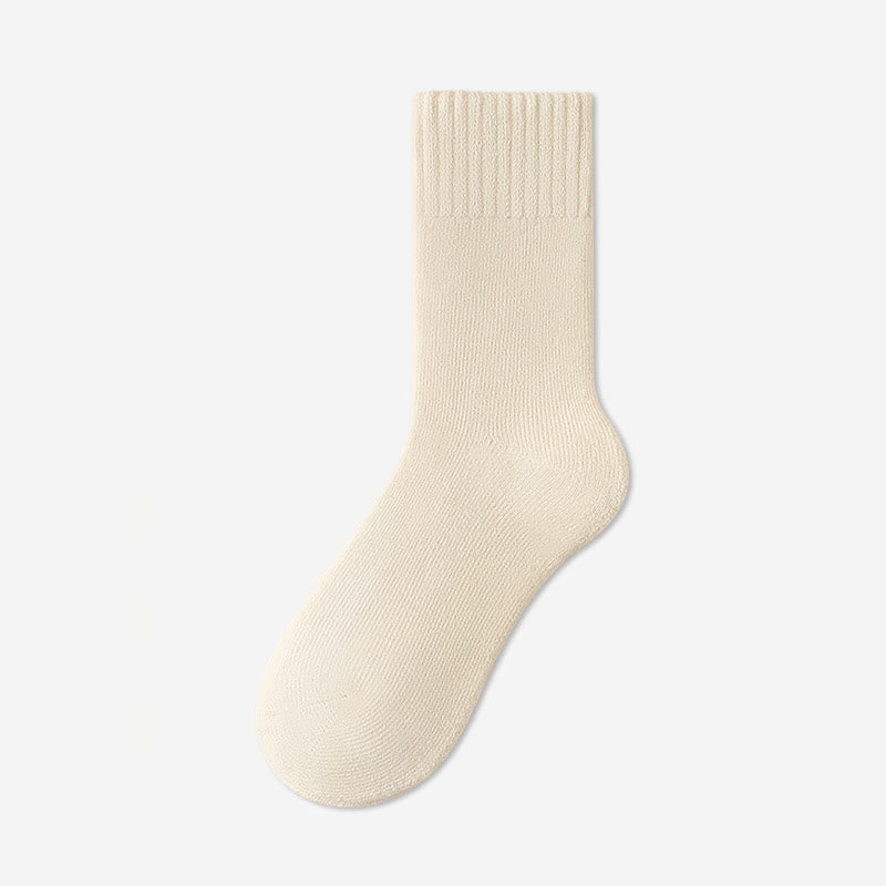 Chaussettes mi-mollet unies et polyvalentes (5 paires) - Blanc - EU39-45 (US6-11) - image 7