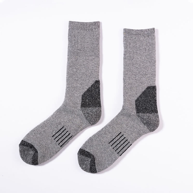 Chaussettes de ski chaudes grande taille (5 paires) - Gris clair - EU39-42 (US6-8.5) - image 3