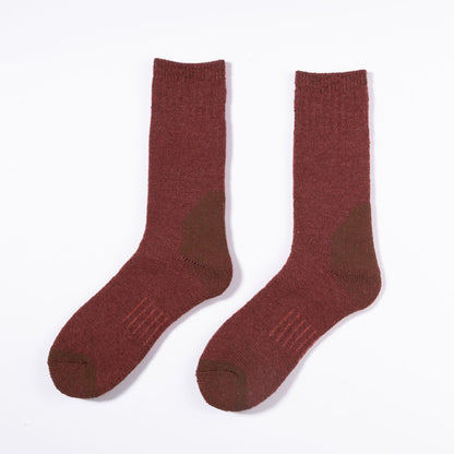 Chaussettes de ski chaudes grande taille (5 paires) - Vin - EU39-42 (US6-8.5) - image 5