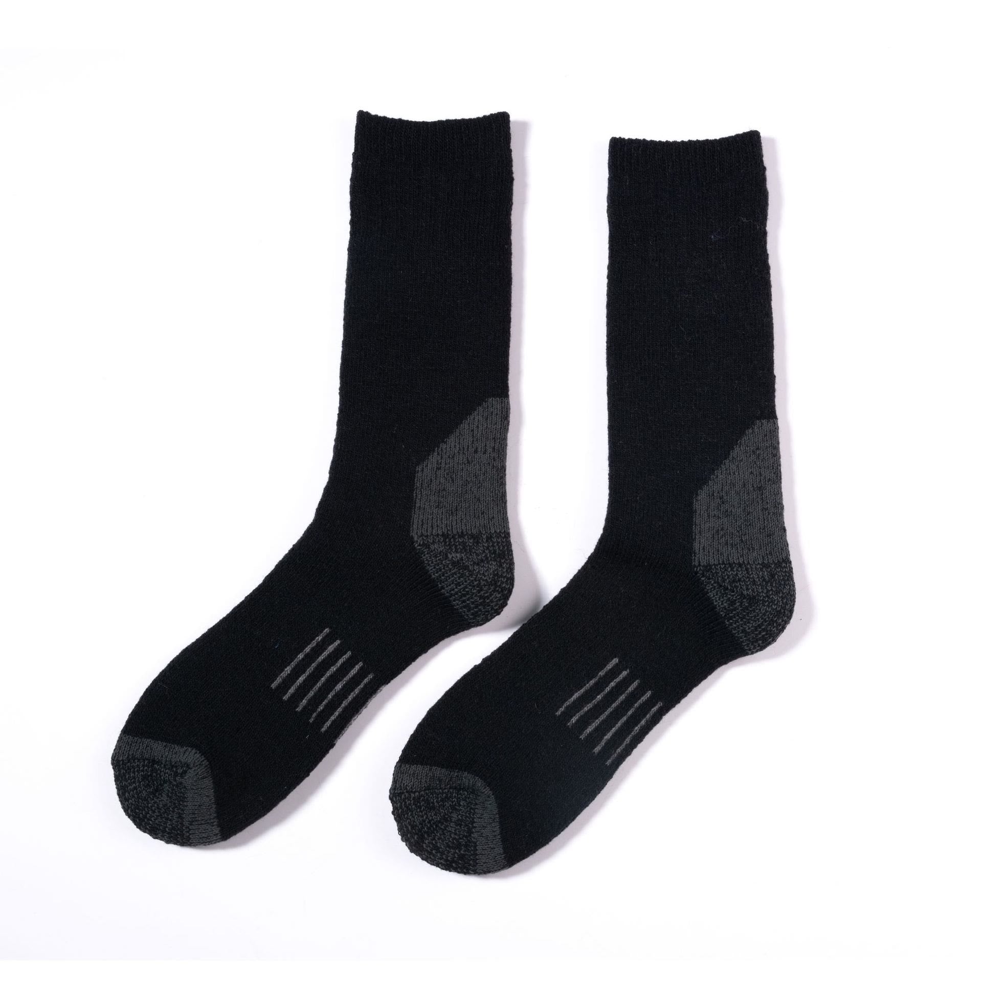 Chaussettes de ski chaudes grande taille (5 paires) - Noir - EU39-42 (US6-8.5) - image 4