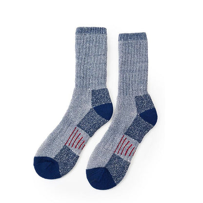 Chaussettes mi-mollet épaisses et douces grande taille (5 paires) - Bleu marine - EU40-44 (US10-13) - image 3