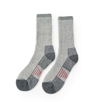 Chaussettes mi-mollet épaisses et douces grande taille (5 paires) - Gris - EU40-44 (US10-13) - image 5