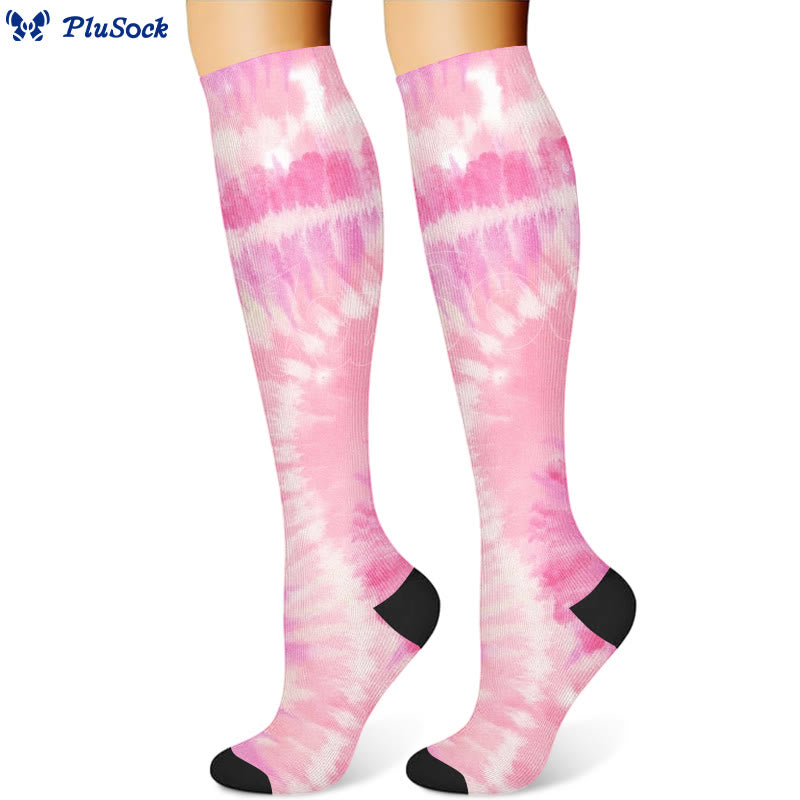 Chaussettes de compression tendance tie-dye (3 paires)