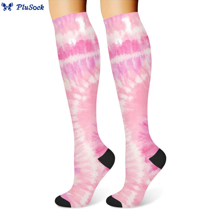 Chaussettes de compression tendance tie-dye (3 paires)