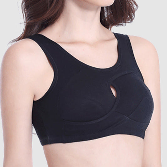 Soutien-gorge de sport sans fil anti-affaissement - Noir - 5XL - image 0