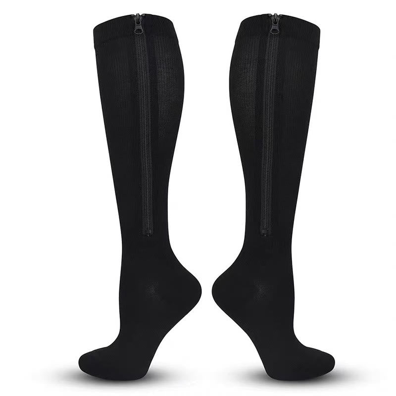 Chaussettes de compression classiques à fermeture éclair grandes tailles 2XL - 7XL (3 paires) - image 4