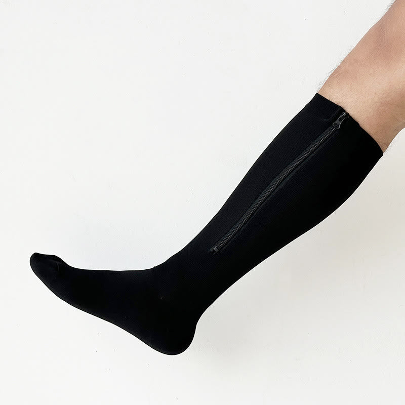 Chaussettes de compression classiques à fermeture éclair Plusock, grandes tailles 2XL à 7XL - image 2