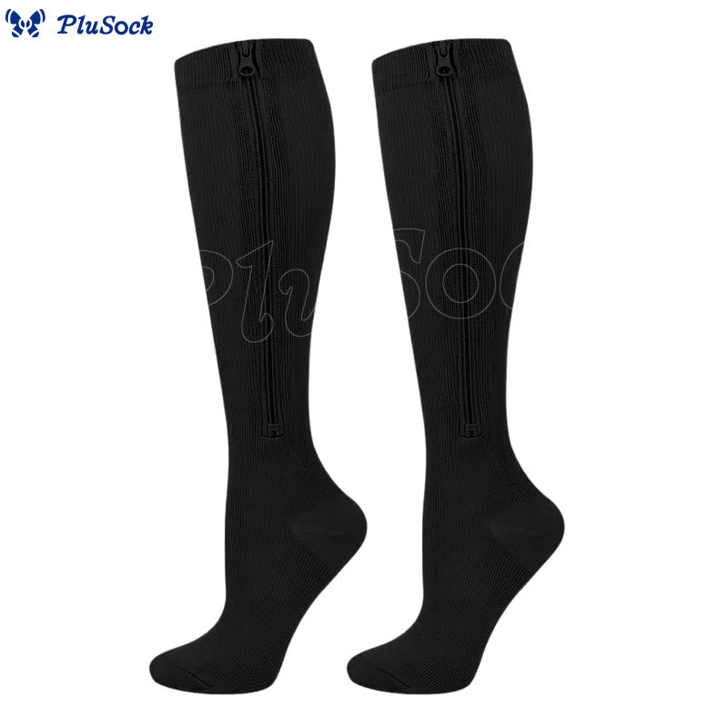 Chaussettes de compression classiques à fermeture éclair Plusock, grandes tailles 2XL à 7XL - image 9