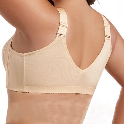 Soutien-gorge sans armatures à fermeture frontale grande taille