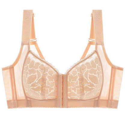 Soutien-gorge sans armatures à fermeture frontale grande taille