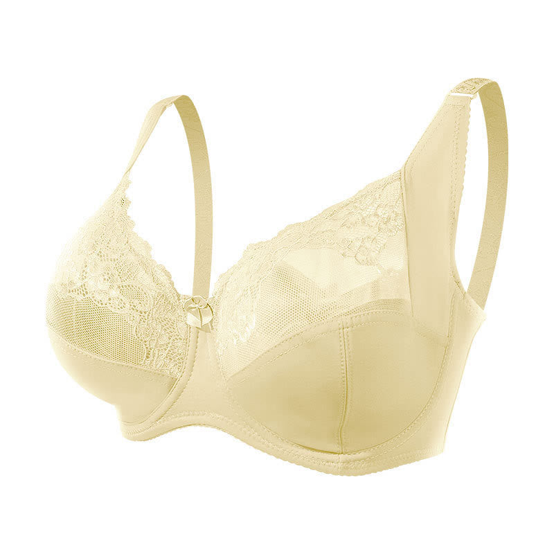 Soutien-gorge fin et sexy en dentelle à armatures - Jaune - 48 - G - image 10