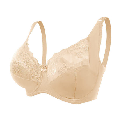 Soutien-gorge fin et sexy en dentelle à armatures - Abricot - 48 - G - image 6