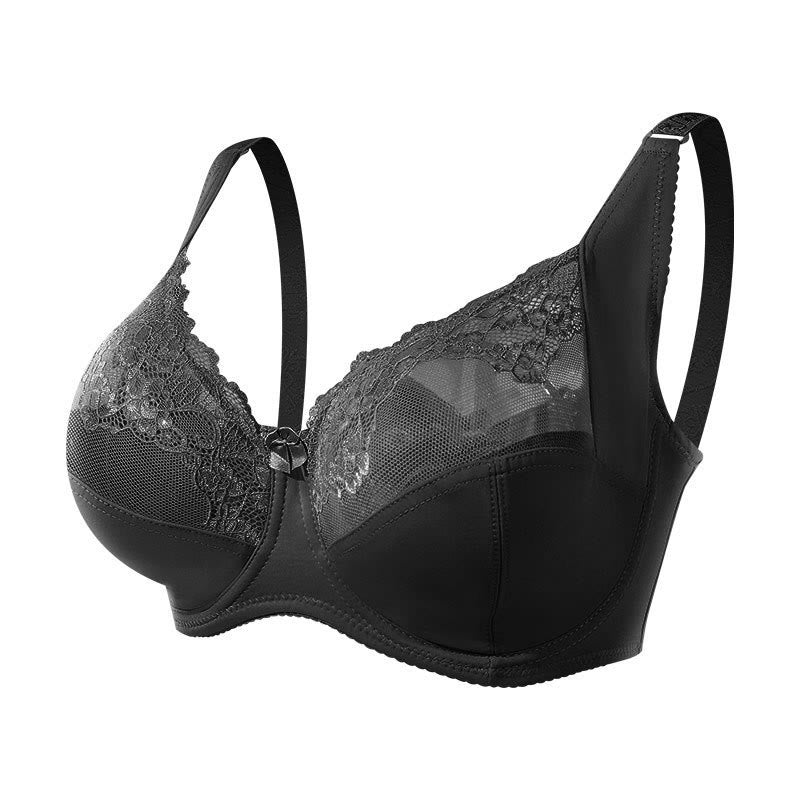 Soutien-gorge fin et sexy en dentelle à armatures - Noir - 48 - G - image 8