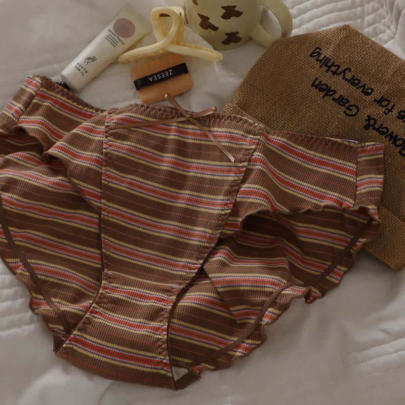 Culottes à nœud rayées (lot de 3) - Brun - 5XL - image 0