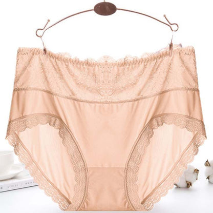 Culotte sexy en dentelle et résille (lot de 3) - Nu - 5XL - image 6