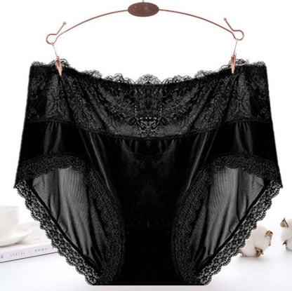 Culotte sexy en dentelle et résille (lot de 3) - Noir - 5XL - image 9