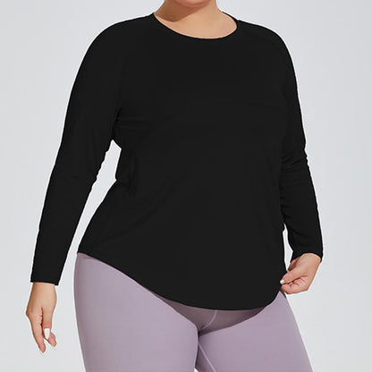T-shirt de yoga de sport à manches longues - Noir - 4XL - image 2