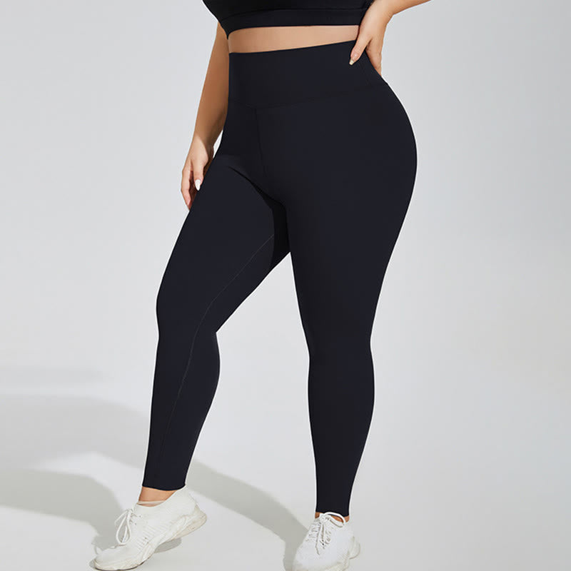 Leggings gainants taille haute grande taille - Noir - 4XL - image 2