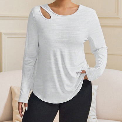 Chemise de sport ample à manches longues grande taille - Blanc - 4XL - image 0