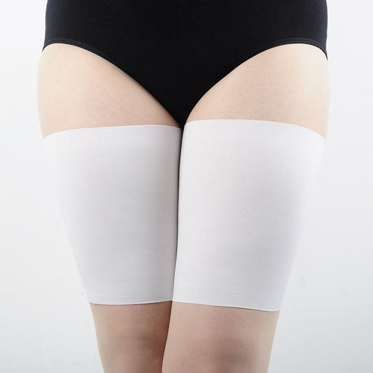 Manchons de cuisse élastiques antidérapants grande taille (3 paires) - Blanc - 4XL - image 0