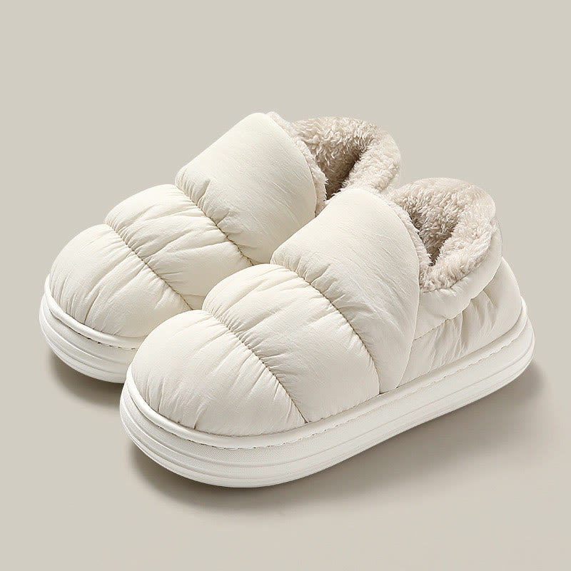 Chaussons imperméables à semelles épaisses grande taille - Blanc - EU43-44 (US9-10) - image 8