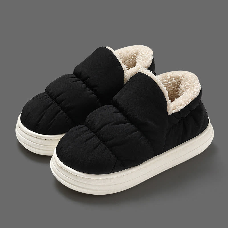Chaussons imperméables à semelles épaisses grande taille - Noir - EU43-44 (US9-10) - image 6