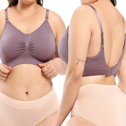 Soutien-gorge d'allaitement sans armatures - Violet - 4XL - image 0