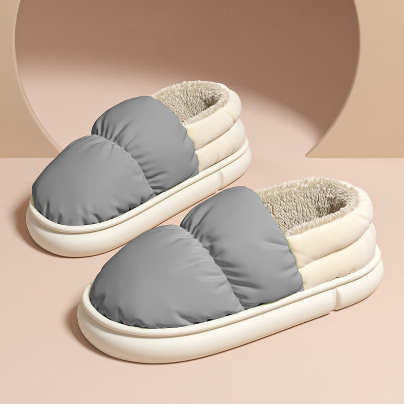 Chaussons chauds coupe-vent grande taille - Gris - EU43-44 (US9-10) - image 7