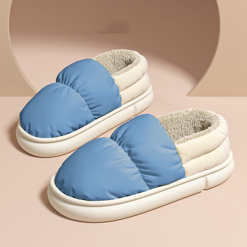 Chaussons chauds coupe-vent grande taille - Bleu - EU43-44 (US9-10) - image 4