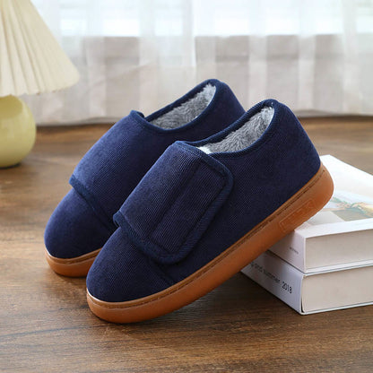 Chaussons antidérapants et réglables pour diabétiques grande taille - Bleu marine - EU43-44(US9-10) - image 9